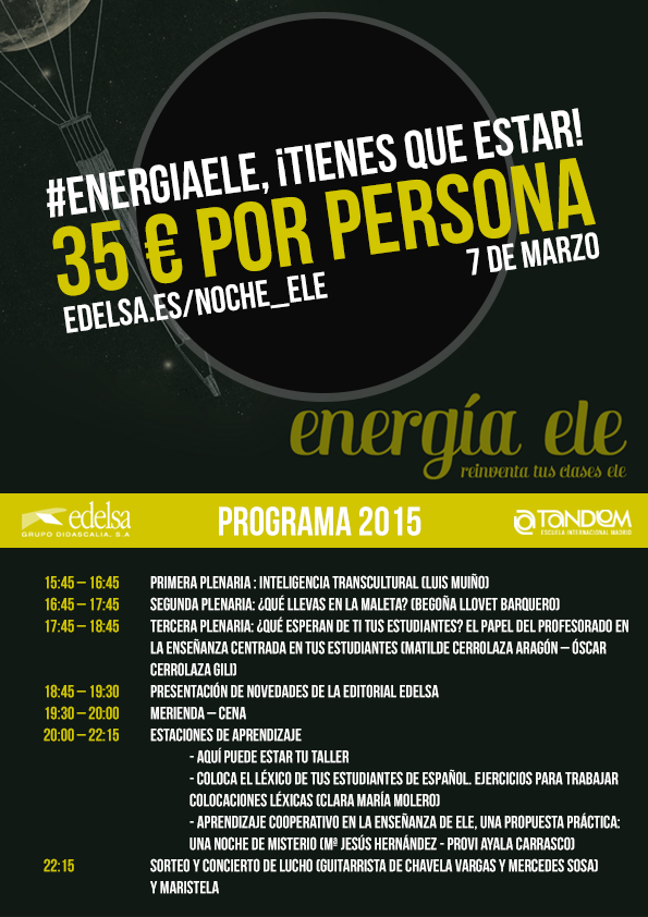 Profesores de español: Noche ENERGÍA ELE 2015