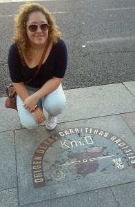 Rocio Buzo from Illinois College, USA, at Puerta del Sol