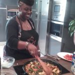 cookery class, Lycee Nelson Mandela students, paella