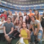 Alunos no Estádio Santiago Bernabéu