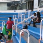 Alunos no estádio Santiago Bernabéu