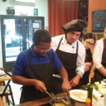 Lucas Pereira, no curso de culinária