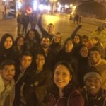 Lucas Pereira, à noite na Puerta del Sol