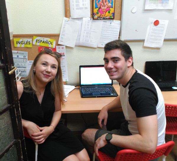 Jana and Torben, during their internship at TANDEM Madrid