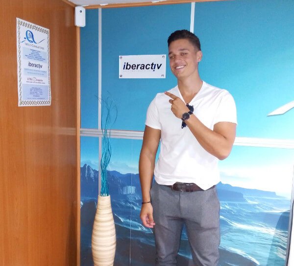 Albert at Iberactiv's offices in Madrid